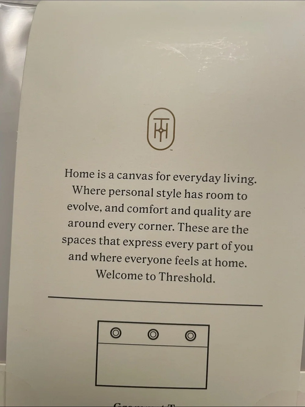 NWT THRESHOLD Clear Shower Liner Shower Curtain